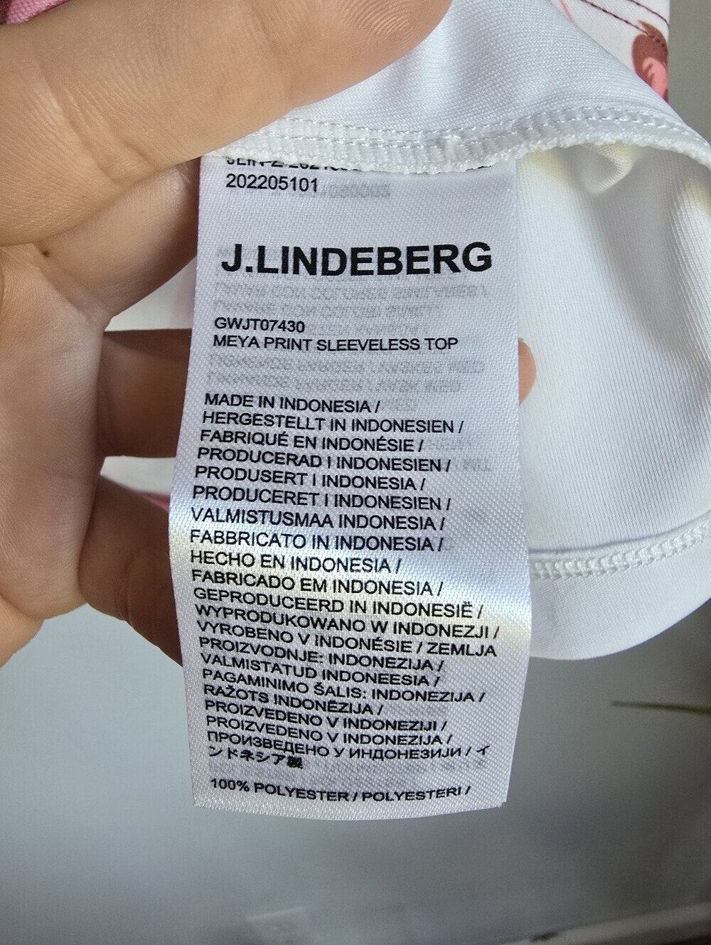 J. Lindeberg NEW Meya Hibiscus Pink Sleeveless Golf Tennis Pickleball Top SZ XS - Picture 8 of 10